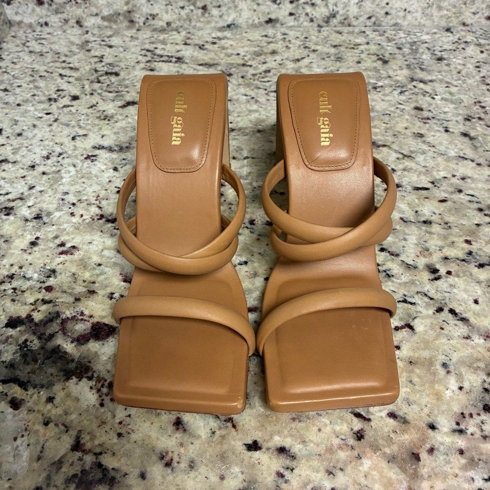 Cult Gaia Brown Letta Heels